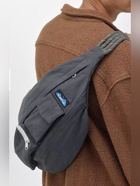 Kavu Rope Bag Sling Bag Grey Crossbody Hiking Bag Daypack 19 Inches Unisex
